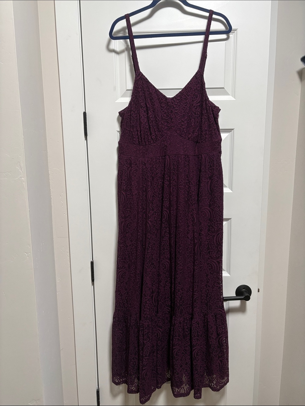 Torrid Plum Lace Spaghetti Strap Maxi Dress